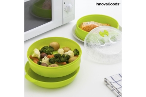 Aparat de Gătit la Aburi Dublu pentru Microunde - Codowave InnovaGoods și videoclipul aferent.