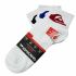 Șosete Glezniere QuikSilver Sportswear Alb 3 perechi