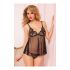 Compleu de lenjerie Seven Til Midnight 9884 Negru Transparent