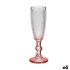 Pahar de șampanie Vivalto Roz Transparent Sticlă 180 ml Puncte (6 Unități)