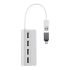 Hub USB T'NB TNB HUB autoalimentado USB 2.0 de 4 puertos - aluminio Gri