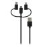 Cablu USB la Micro USB, USB-C și Lightning T'NB Way Negru 1 m