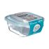 Cutie pentru Prânz 5five Simply Smart Albastru Transparent Geam 800 ml 16 x 16 x 7,5 cm
