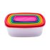 Set de 6 Cutii pentru Prânz 5five Simply Smart polipropilenă 300 ml 225 ml 175 ml 12,5 ml 0,3 g 245 ml Multicolor Dreptunghiular