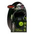 Lesă pentru câine Flexi BLACK DESIGN 5 m Mărimea M Verde
