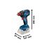 Burghiu percutor BOSCH GDX/GSB 18 V 1750 rpm 350 Nm