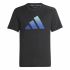 Tricou cu Mânecă Scurtă pentru Copii Adidas Icons Negru
