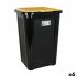 Coș de gunoi Tontarelli Coverline Galben 44 L Negru 38,5 x 34,5 x 54,5 cm (6 Unități)