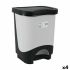 Coș de gunoi cu pedală Tontarelli Idea 18 L Negru Gri 31,6 x 27,6 x 41 cm (4 Unități)