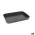 Formă de tort detașabilă Quttin Negru Oțel carbon 31,5 x 21,5 x 3,5 cm (6 Unități)