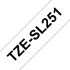 Bandă Laminată pentru Aparate de Etichetat Brother TZe-SL251 Alb Negru (1 Unități)
