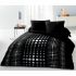 Husă de pilotă HOME LINGE PASSION Steevy Negru Gri Pat dublu 220 x 240 cm