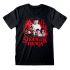 Tricou cu Mânecă Scurtă Stranger Things Circle Logo Negru Unisex