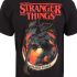 Tricou cu Mânecă Scurtă Stranger Things Demogorgon Upside Down Negru Unisex