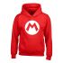 Hanorac cu Glugă Unisex Super Mario Badge Roșu