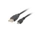 Cablu USB la Micro USB Lanberg 480 Mb/s Negru