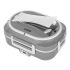 Cutie de Prânz Electrică N'oveen LB640 Gri închis Oțel inoxidabil 24 x 11 x 18,5 cm