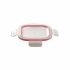 Set de Cutii pentru Prânz Bergner Q4052 Pătrat Sticlă borosilicată (3 pcs)