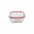 Set de Cutii pentru Prânz Bergner Q4052 Pătrat Sticlă borosilicată (3 pcs)