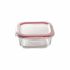 Set de Cutii pentru Prânz Bergner Q4052 Pătrat Sticlă borosilicată (3 pcs)