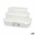 Set de 3 Cutii pentru Prânz Tontarelli Family Alb Dreptunghiular 29,6 x 19,8 x 7,7 cm (20 Unități)