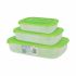 Set de 3 Cutii pentru Prânz Tontarelli Family Verde Dreptunghiular 29,6 x 19,8 x 7,7 cm (20 Unități)