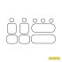 Set de Huse pentru Scaune MOMO MOMLSC050BR Negru Roșu 11 Piese