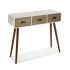 Mobilă pentru Hol cu 3 Sertare Versa Alb Lemn MDF și lemn de pin 30 x 80,5 x 90 cm