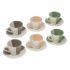 Set de Cești cu Farfurii Versa Clara Ceramică 9 x 6,5 x 9 cm