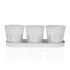 Ghiveci Versa Alb Triplu Metal (11 x 33 cm)