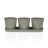 Ghiveci Versa Gri Triplu Metal (11 x 33 cm)