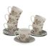 Set de Cești cu Farfurii Versa Sweet Porțelan 9 x 14 x 14 cm 10,5 x 8 x 6 cm 14 x 14 x 2 cm