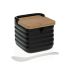 Zaharniță Versa Negru Ceramică Bambus Dolomite 8,3 x 8,3 x 8,3 cm