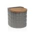 Solniță cu capac Versa Cadre Gri Ceramică Bambus Dolomite 11 x 11 x 11 cm