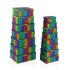 Set de cutii de depozitare, cu posibilitate de stivuire Versa Curcubeu Carton 15 Piese 35 x 16,5 x 43 cm