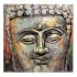 Tablou DKD Home Decor Buda Lemn Metal Oriental Buda (80 x 80 x 7 cm)