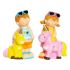 Figură Decorativă DKD Home Decor Fibră de Sticlă Albastru Roz Unicorn Băieți 23 x 19 x 40 cm Mediterană