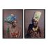 Tablou DKD Home Decor African Art 65 x 3,5 x 90 cm Colonial Africană Lăcuit (2 Unități)
