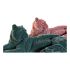 Figură Decorativă DKD Home Decor 36 x 17,5 x 13,3 cm Tigru Verde Rășină Roz deschis Cu șuvițe