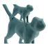 Figură Decorativă DKD Home Decor Verde Roz Rășină Cu șuvițe Tropical 22,5 x 8 x 27,5 cm