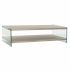 Masa de Cafea DKD Home Decor Multicolor Transparent Natural Lemn Geam Lemn MDF 130 x 65 x 35,5 cm