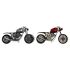 Stolní hodiny DKD Home Decor Motocicletă 44 x 13,5 x 23 cm Roșu Gri Fier Vintage (2 Unități)