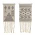 Decorațiune Suspendată DKD Home Decor Etnic Negru Crem Geometric Boho 46 x 1 x 64 cm (2 Unități)