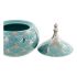 Casetă de Bijuterii DKD Home Decor Porțelan Turquoise 14 x 14 x 17 cm