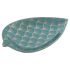 Decorațiune pentru Centrul Mesei DKD Home Decor 27,5 x 16 x 3 cm Turquoise Oriental Cromat Frunza a unei plante