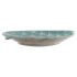 Decorațiune pentru Centrul Mesei DKD Home Decor 27,5 x 16 x 3 cm Turquoise Oriental Cromat Frunza a unei plante
