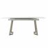 Masă de Sufragerie DKD Home Decor Geam Auriu* Metal Alb (140 x 80 x 76 cm)