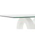 Masa de Cafea DKD Home Decor Alb Transparent Lemn Geam Lemn MDF 110 x 60 x 45 cm