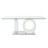 Masa de Cafea DKD Home Decor Alb Transparent Lemn Geam Lemn MDF 110 x 60 x 45 cm