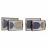 Tavă DKD Home Decor 40,6 x 30 x 6 cm Bej Albastru Lemn MDF (2 Unități)